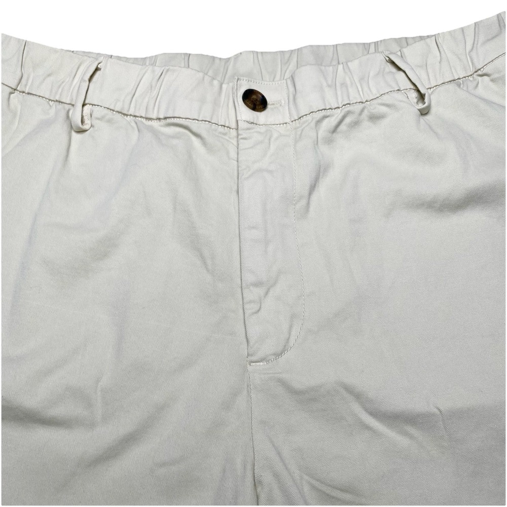 Bear Bottom Stretch Chino Shorts XXL 5.5 Flat Front Stone